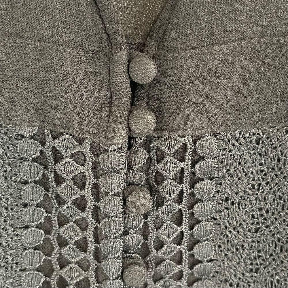 Free People Black Knit Button Top - Picture 6 of 7